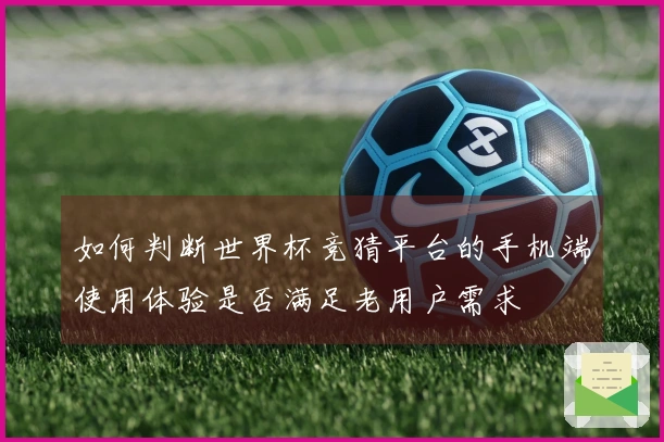 如何判断世界杯竞猜平台的手机端使用体验是否满足老用户需求